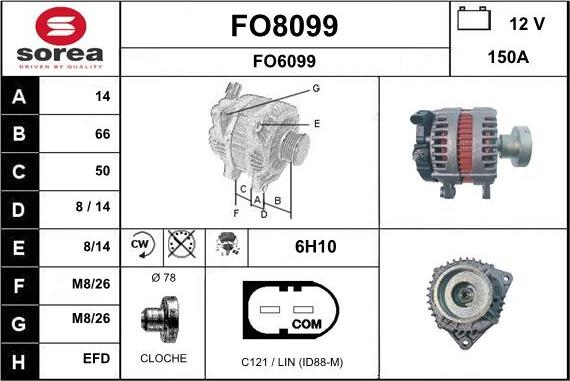 SNRA FO8099 - Генератор autozip.com.ua