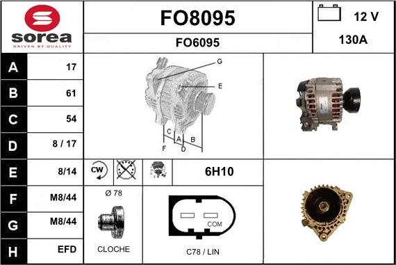 SNRA FO8095 - Генератор autozip.com.ua