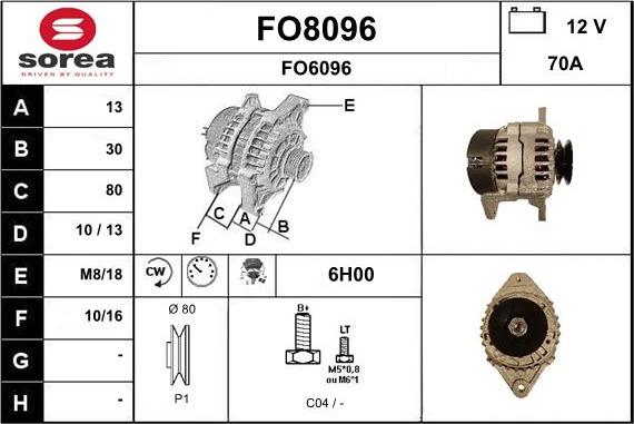 SNRA FO8096 - Генератор autozip.com.ua