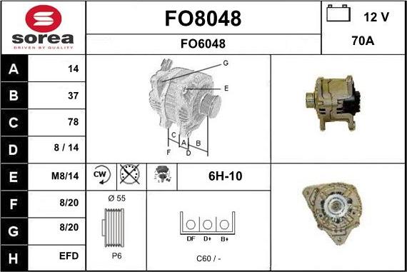 SNRA FO8048 - Генератор autozip.com.ua