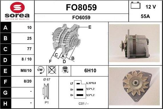 SNRA FO8059 - Генератор autozip.com.ua