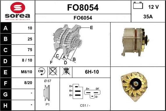 SNRA FO8054 - Генератор autozip.com.ua