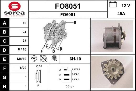 SNRA FO8051 - Генератор autozip.com.ua