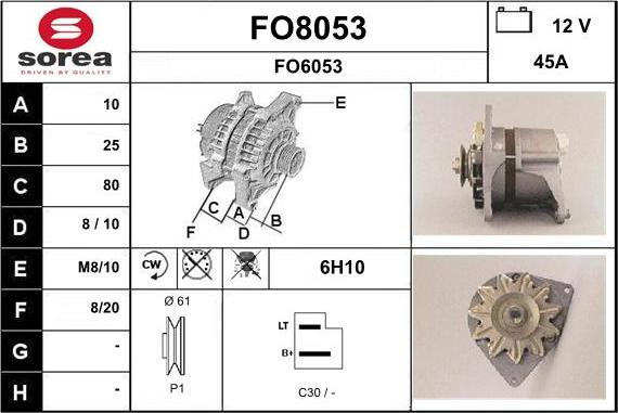 SNRA FO8053 - Генератор autozip.com.ua