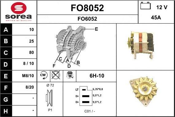 SNRA FO8052 - Генератор autozip.com.ua