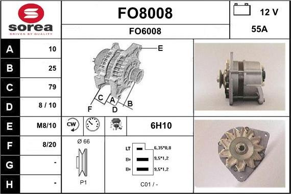 SNRA FO8008 - Генератор autozip.com.ua