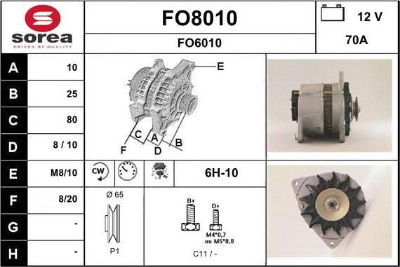 SNRA FO8010 - Генератор autozip.com.ua