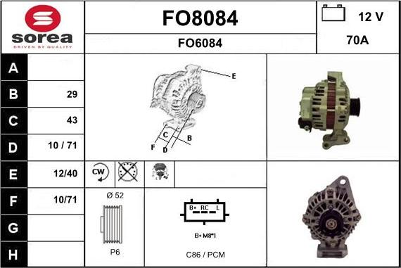 SNRA FO8084 - Генератор autozip.com.ua