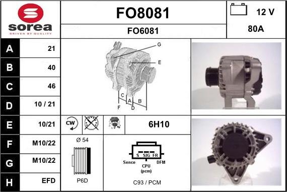 SNRA FO8081 - Генератор autozip.com.ua