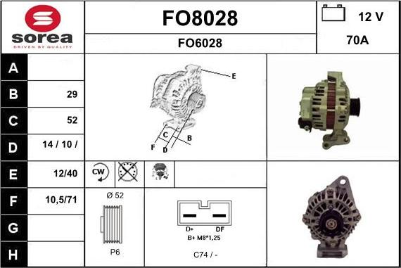 SNRA FO8028 - Генератор autozip.com.ua