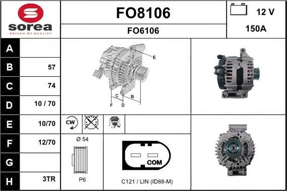 SNRA FO8106 - Генератор autozip.com.ua