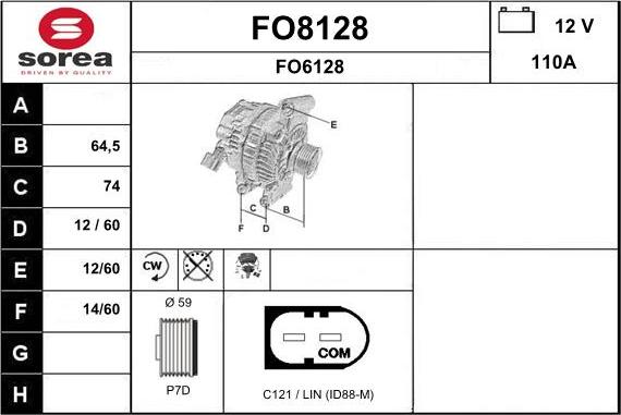 SNRA FO8128 - Генератор autozip.com.ua