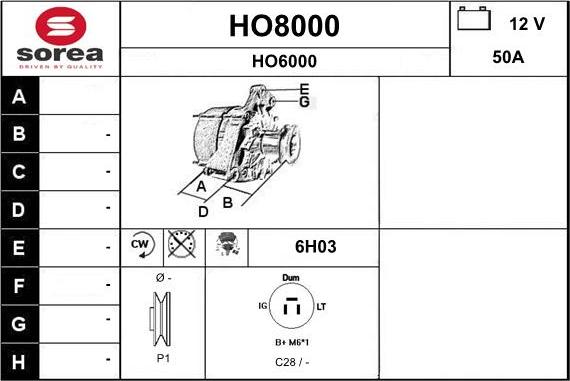 SNRA HO8000 - Генератор autozip.com.ua