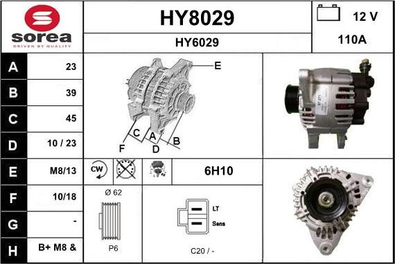 SNRA HY8029 - Генератор autozip.com.ua