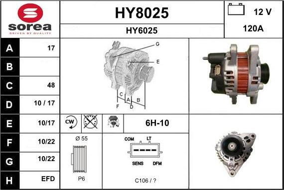 SNRA HY8025 - Генератор autozip.com.ua