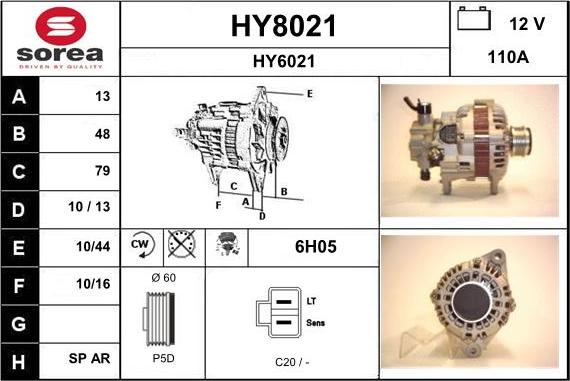 SNRA HY8021 - Генератор autozip.com.ua