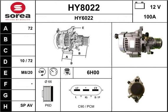 SNRA HY8022 - Генератор autozip.com.ua