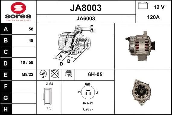 SNRA JA8003 - Генератор autozip.com.ua