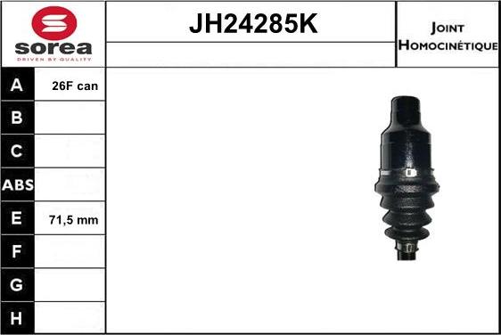 SNRA JH24285K - Шарнірний комплект, ШРУС, приводний вал autozip.com.ua