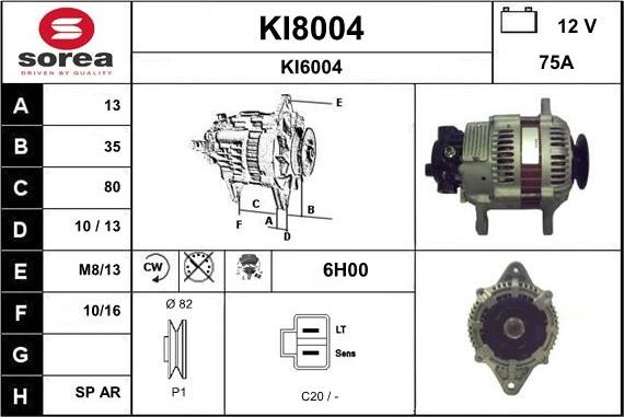 SNRA KI8004 - Генератор autozip.com.ua