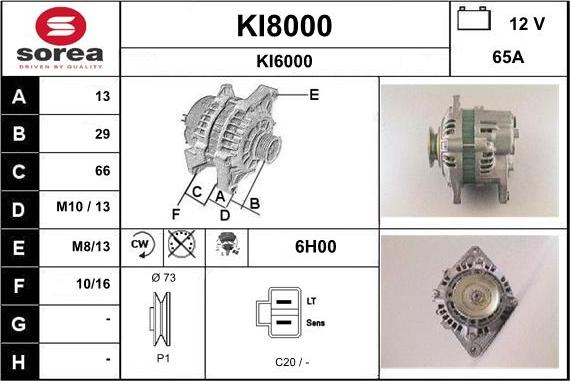 SNRA KI8000 - Генератор autozip.com.ua