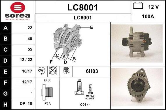 SNRA LC8001 - Генератор autozip.com.ua