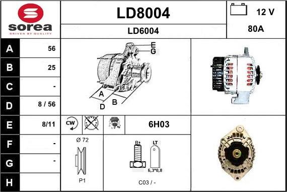 SNRA LD8004 - Генератор autozip.com.ua