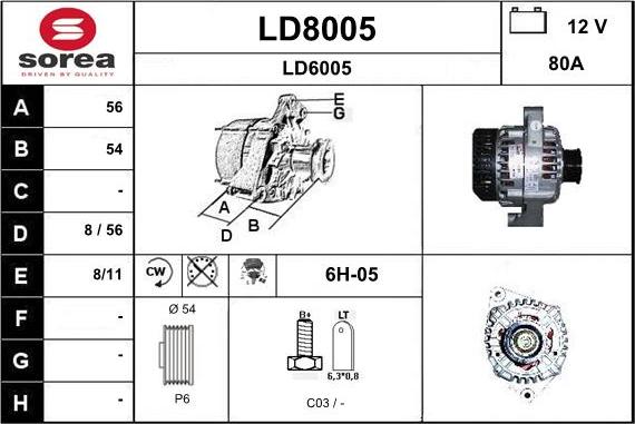 SNRA LD8005 - Генератор autozip.com.ua