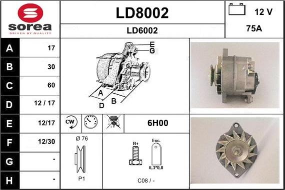 SNRA LD8002 - Генератор autozip.com.ua