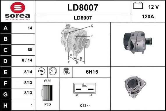 SNRA LD8007 - Генератор autozip.com.ua