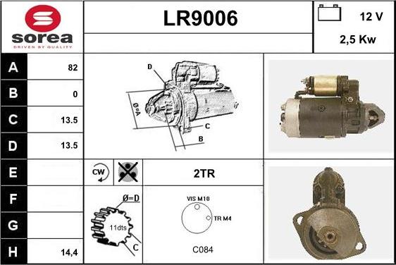 SNRA LR9006 - Стартер autozip.com.ua