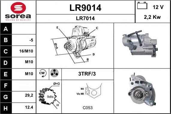 SNRA LR9014 - Стартер autozip.com.ua