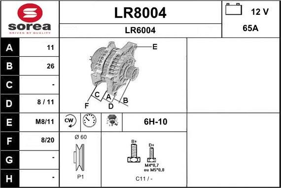 SNRA LR8004 - Генератор autozip.com.ua