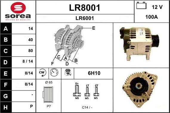 SNRA LR8001 - Генератор autozip.com.ua