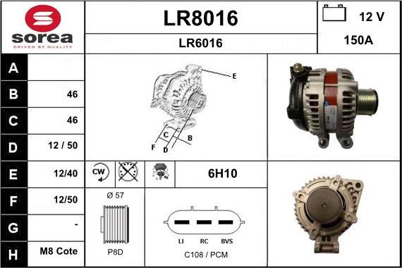 SNRA LR8016 - Генератор autozip.com.ua