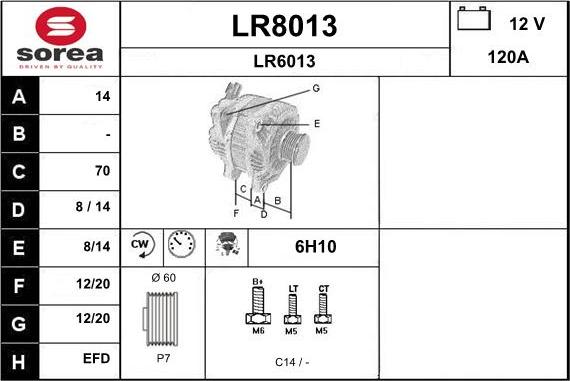 SNRA LR8013 - Генератор autozip.com.ua