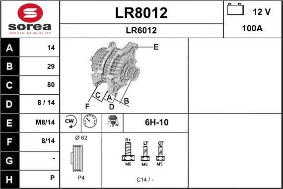 SNRA LR8012 - Генератор autozip.com.ua