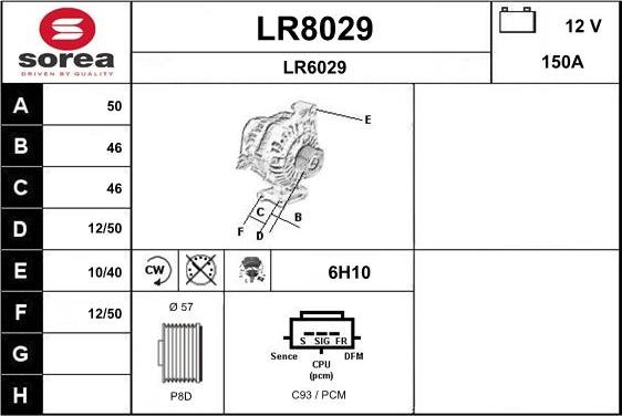 SNRA LR8029 - Генератор autozip.com.ua