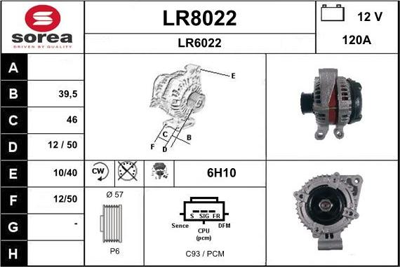 SNRA LR8022 - Генератор autozip.com.ua