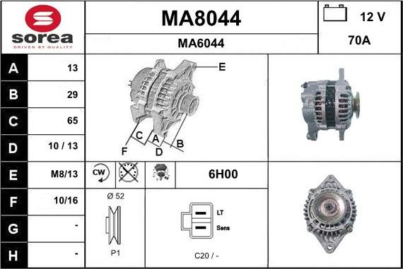 SNRA MA8044 - Генератор autozip.com.ua