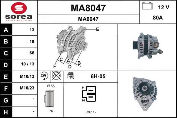 SNRA MA8047 - Генератор autozip.com.ua