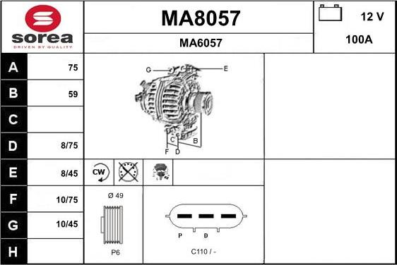 SNRA MA8057 - Генератор autozip.com.ua