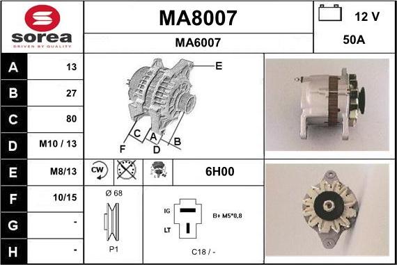 SNRA MA8007 - Генератор autozip.com.ua