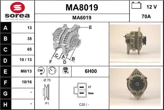 SNRA MA8019 - Генератор autozip.com.ua