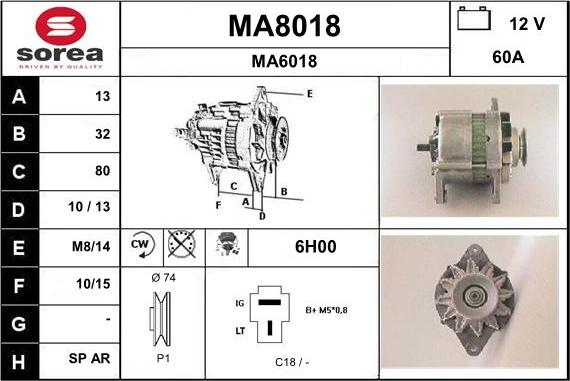 SNRA MA8018 - Генератор autozip.com.ua