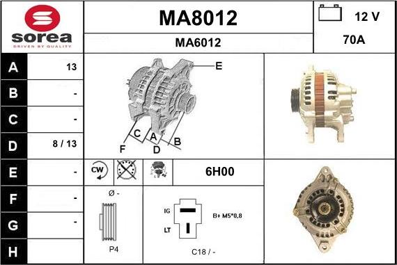 SNRA MA8012 - Генератор autozip.com.ua