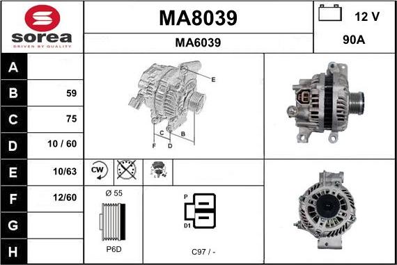 SNRA MA8039 - Генератор autozip.com.ua