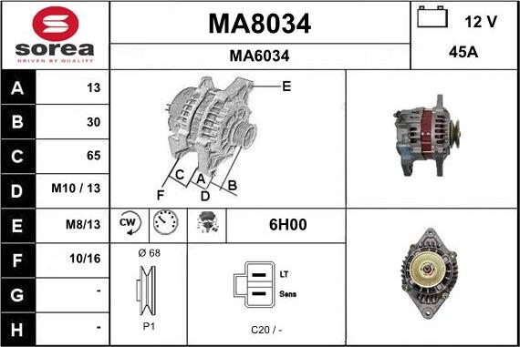 SNRA MA8034 - Генератор autozip.com.ua