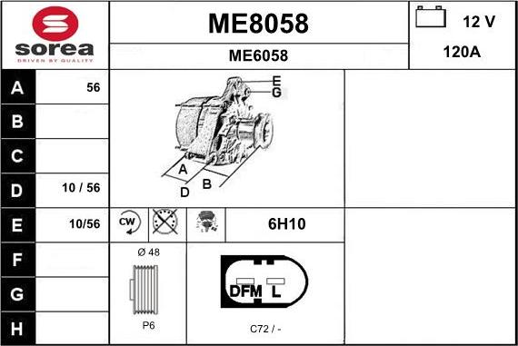 SNRA ME8058 - Генератор autozip.com.ua