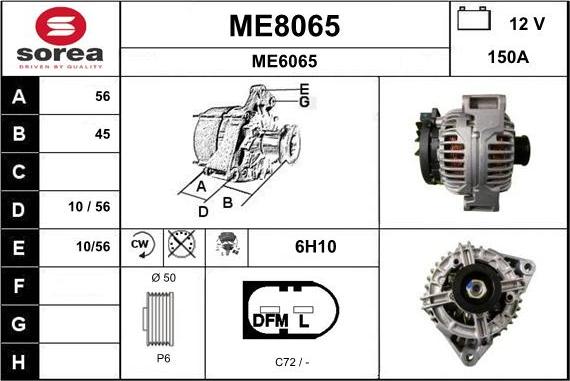 SNRA ME8065 - Генератор autozip.com.ua